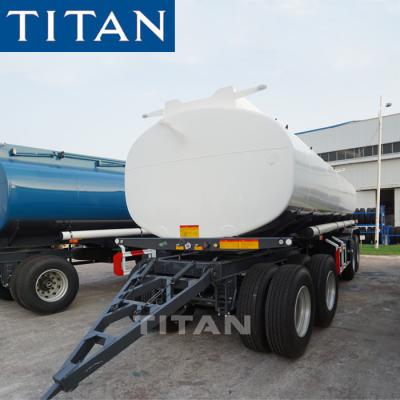 중국 TITAN 2 Axles 30cbm Drawbar Monoblock Fuel Tank Full Trailer For Sale 판매용