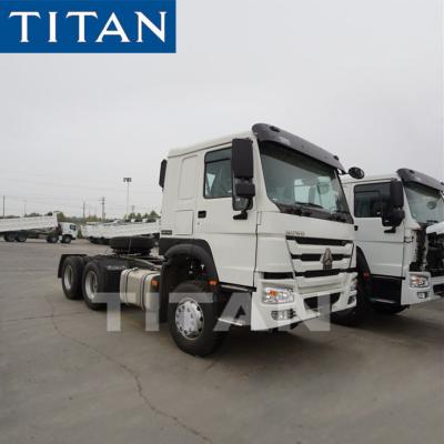 China TITAN Low Price Sale most popular 371hp Sinotruk 6X4 Howo tractor truck head for Africa Te koop