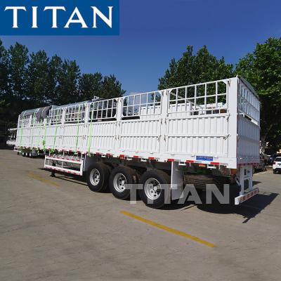 China TITAN  3 axles 40-60 ton fences semi  trailers for sale price Te koop