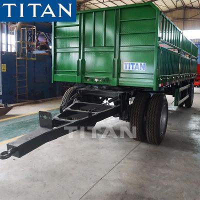 China 2 axle livestock drawbar trucks and trailers for sale-TITAN Vehicle en venta