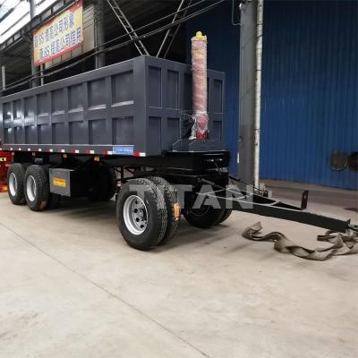 China Tri axle 40 tonne dumper drawbar semi trailer for sale-TITAN Vehicle en venta