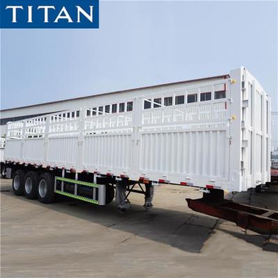 중국 Tri Axle 50 Tons Animal Transport Livestock Fence Semi Trailer 판매용