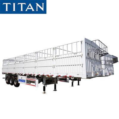 중국 Fence truck trailer 60 ton cargo semi trailer stake type for africa market 판매용