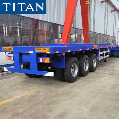 중국 3 Axle Extendable Flatbed Trailer 24M Telescopic Trailers for Sale 판매용