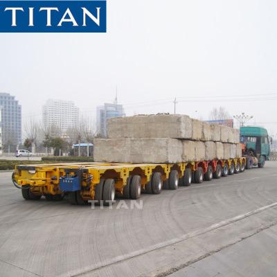 Cina Multi axle trailer heavy equipment transport goldhofer hydraulic modular trailer in vendita