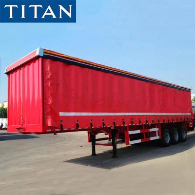 Китай 3 Axle 40 Ton PVC Tarpaulin Side Curtain Van Trailer for Sale продается