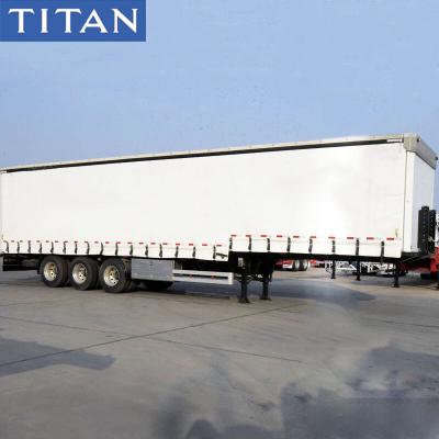 China 45FT Tautliner Curtains PVC Tarpaulin Side Curtain Trailer fo Sale à venda