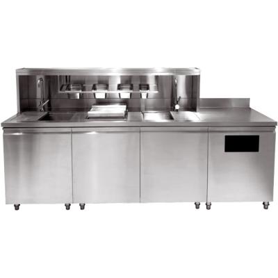 China Stainless steel cabinet with ice bin and sink shaking station --SS2401 for sale