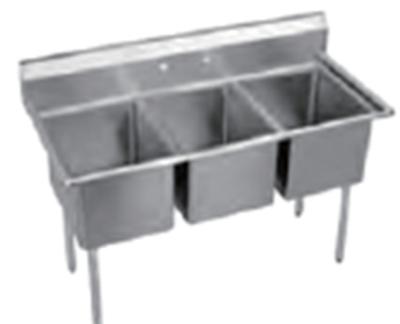 China Customized 3 Compartment NSF Stainless Steel Hotel Restaurant Commercial Kitchen Sink ECCS3-02 for sale