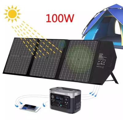 China Portable Solar Panel 18V Professional Foldable Solar Panel 100W With CE Certificate Sun Power Solar Panel 156.75mmx156.75mm for sale