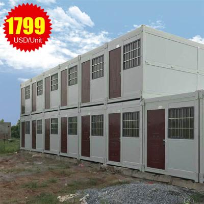 China Modern Steel Duplex Folding Container Home For Living , Fold Up Bar Cafe Folding In Florida USA Container House for sale