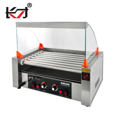 China food & Beverage Factory HD-7L Food Equipment Commercial Hot Dog Cooker Electric Hot Dog Roller Grill Machine for sale