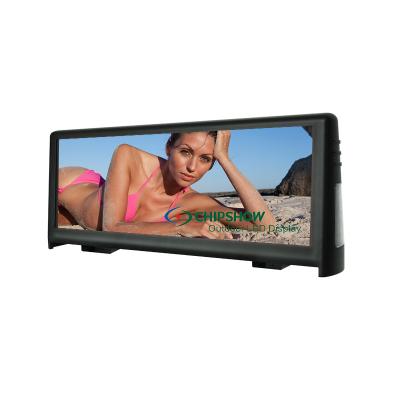 China Chipshow Outdoor LED Digital Billboard Dual Screen P3 HD Display For Taxi Top for sale