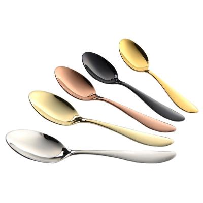 China OEM Food Grade Eco - Friendly Soup Spoons Cutlery Gold Plated Tea Spoon Spoon for sale