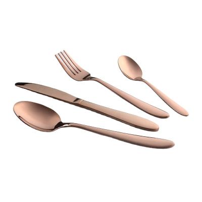 China AYD Sustainable Wholesale Stainless Steel Flatware Rose Gold Cutlery Knives Forks Spoons for sale