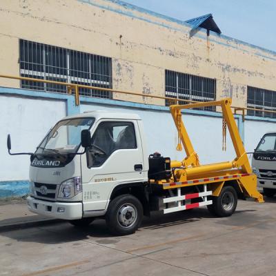 China Hotels 4m3 Small Truck Skip Bin Loader Garbage Truck With Bins for sale