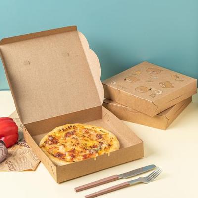 China Customized Logo Courage Recycled Paper Materials Kraft Paper 12 Inch Food Package Pizza Take Out Pizza Box for sale