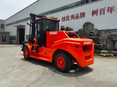 China 15000kgs Rated Load Heavy Load Forklift / Heavy Duty Forklift With Foldable And Adjustable Fork for sale