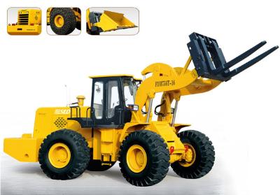 China 16t Front End Forklift Wheel Loader para manejar el mármol en venta