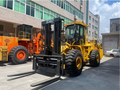 China Doostype de Vorkheftruck van Off Road van de Kader20t Lading voor Ruw Terrein Te koop