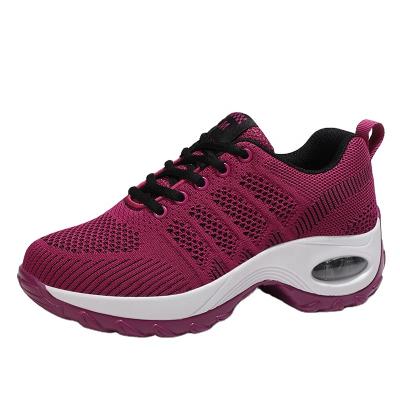 China Lace Up Shoe Fashion Women Lightweight Sneakers Casual Air Cushion Lace Up Mesh Comfort Tennis Shoes Outdoor Breathable for sale