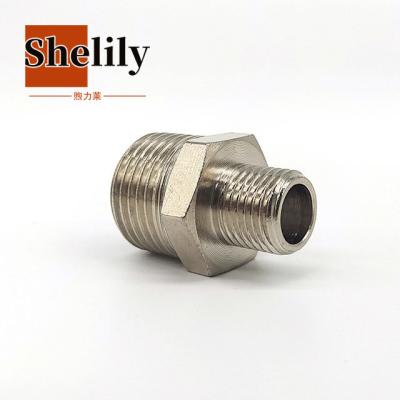 China Hose Lines Connect HEX Nipple Hose Fittings Double Brass Male Adapter for sale