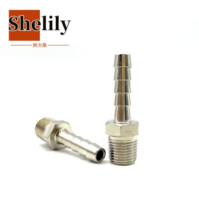 China Hose Lines Connect Brass To Male Adapter Compression Air Hose Fitting Hose Nickel Plated 1/4 Burr for sale