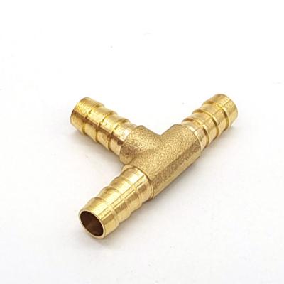 China Pipe Lines Connect Pipe Barb Tee T Shaped Fit Joint Union Intersection Clamp Brass Pipe Connector 3 Ways for sale