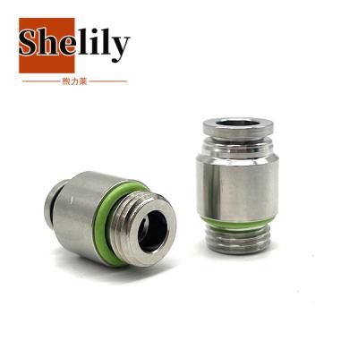 China Building Material Stores PNEUMATIC Stainless Steel Male Straight Push To Connect Tube Fittings Push Lock Airline Fitting for sale