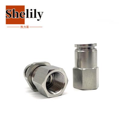 China Building Material Shops Female Thread Metal Push Connect Airline Fittings Quick Connect Fittings Pneumatic Fittings Push Lock Connectors for sale