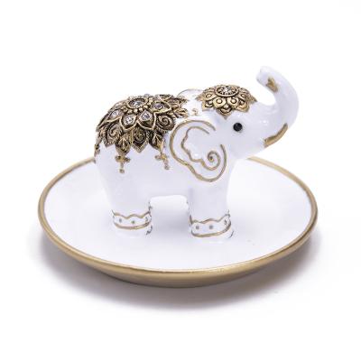 China Metal Elephant Jewelry Dish Tray Metal Engraved Metal Wholesale Trinket Dish Bowl for sale