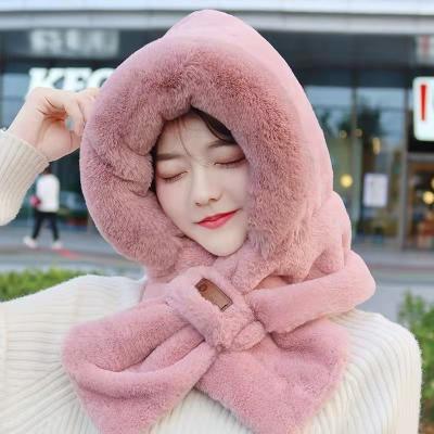 China Wholesale Short Women's Winter Cycling Hat Windproof Cold And Warm Plush Thickened All-match Scarf for sale