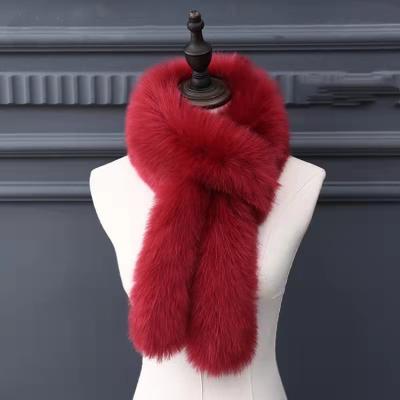 China Long warm and thickened autumn and winter imitation fox rabbit plush fur scarf ladies all-match shawl collar for sale