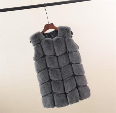 China Factory Direct Sales 2020 Spring New Fashion Fox Fur Vest Women's Imitation Rabbit Fur Coat Reversible for sale