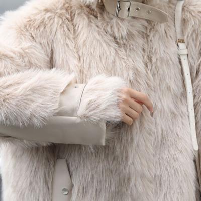 China Women's Fox Fur Imitation Fur Coat Without Breathable Fur Hair Custom Wholesale Spring New Fabrics for sale