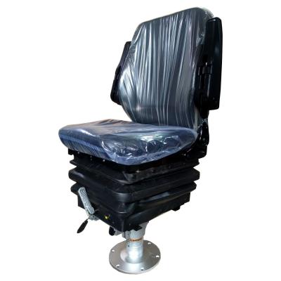 China Grammer Mechanical Suspension Black Leather Boat Seats Universal Leather Yacht Seats for sale