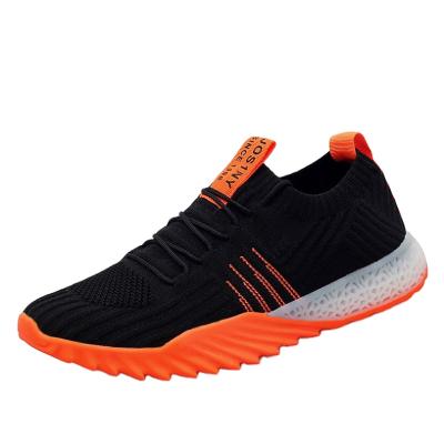 China Fashion Trend Custom Factory Running Unisex Shoes Ease Soft Women Casual Shoes Fly Knitting Breathable Men Sport Shoes Running for sale