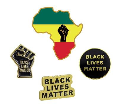 China Hot Sale CLASSIC Black Lives Matter Custom Thick Hard Enamel Pin Sets Manufactory for sale