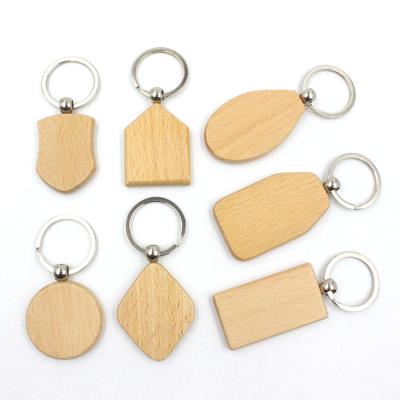 China High Quality Chain Metal Mute Key Wood Souvenir Gifts Promotion Sublimation Holder Main Gift For Sale Wooden Keychain for sale