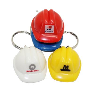 China Plastic Safety Mini Helmet Keyring Custom Logo PVC Mini Safety Hat Key Chain Wholesale Souvenir Gift China for sale