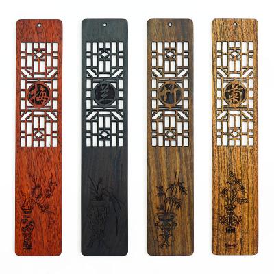 China Custom Natural Wood Bookmark Decoration Europe Laser Engraving Wood Bookmark for sale