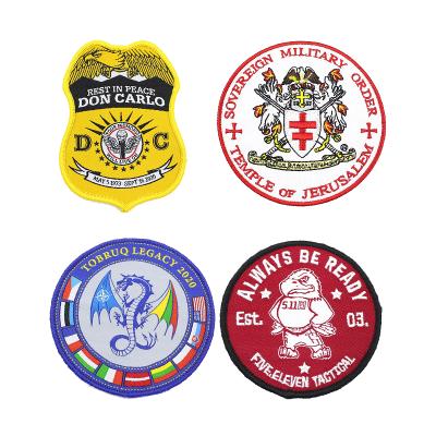 China Other Factory Patches High Quality Custom Woven Apparel Embroidered Badge for sale