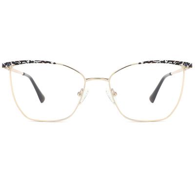 China Wear/Fashion Europe and American Newest Market Metal Optical Frame High Quality Custom Women Metal Glass Frames for sale