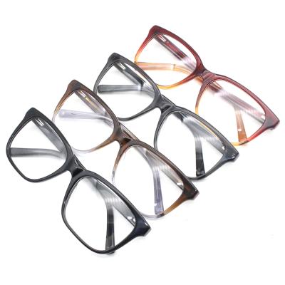 China Optical Sights Retro Fashion Acetate Design And Spring Acetate Clear Lens Hinge Optical Spectacle Sight for sale