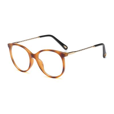 China Optical Frames 92160 Hot Selling Plastic Round PC Optical Glasses Frames With Metal Temples Optical Frames for sale