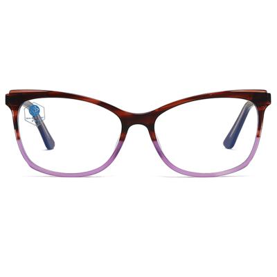 China For Optical Frmae Women Acetate Glass Cat Eye Glasses Frames Blue Light Blocking Ready Stock Optical Frames for sale