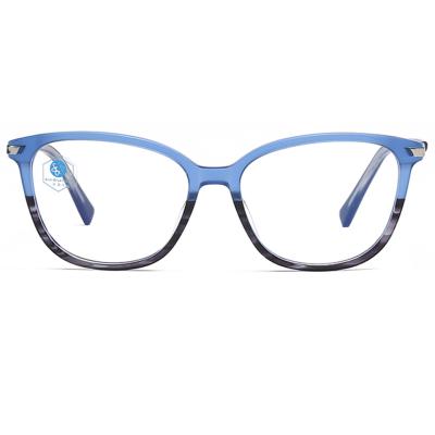 China For 2021 Acetate Optical Frames Blue Light Blocking Hot Selling Acetate Glass With Metal Optical Frames Custom Logo Glasses Frames for sale