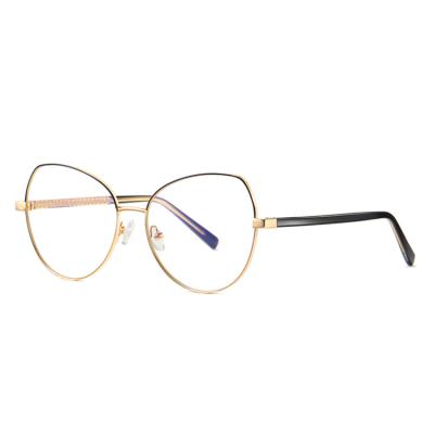 China For Computer Glasses Wear Metal Beautiful Blue Light Blocking Anti Ray Light Flexible Optical Glasses View for sale