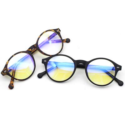 China Fashionable blue light blocking glasses round cp injection optical glass frames for computer for sale