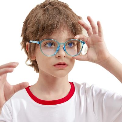 China New Design Kids Fashionable Flexible Frame TR90 Computer Blue Light Blocking Glasses for sale